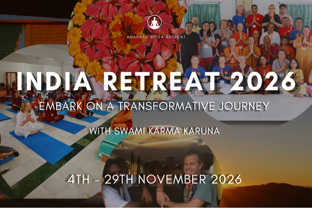 India Retreat 2026 with Swami Karma Karuna. Embark on a Transformative Journey featuring Diwali, Tattwa Shuddhi Sadhana, and Yoga Nidra Symposium!  Join us at the heart of the Satyananda Yoga Tradition under the auspices of Swami Satyasangananda and Swami Niranjanananda